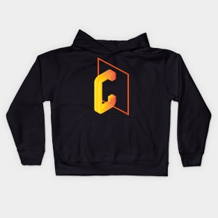 Letter C beautiful letters Kids Hoodie